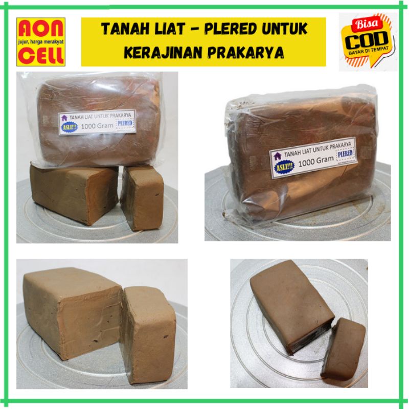 tanah liat plered 1kg 1000g untuk kerajinan tangan prakarya