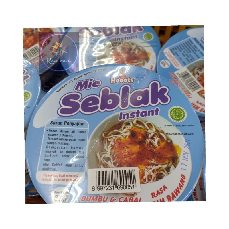 Hooots||MIE SEBLAK Instan/Rasa Ayam Bawang/halal