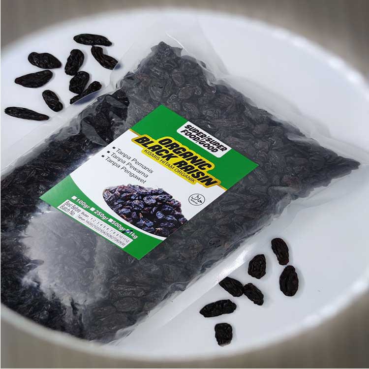 Kismis Hitam Organik 1 Kg - Organic Black Raisin 1Kg Super Premium Quality