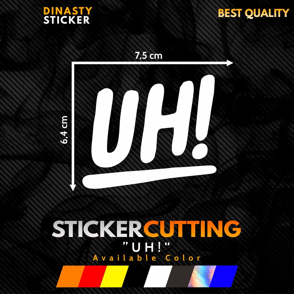 

STICKER STIKER CUTTING CLOTHING BRAND UH!