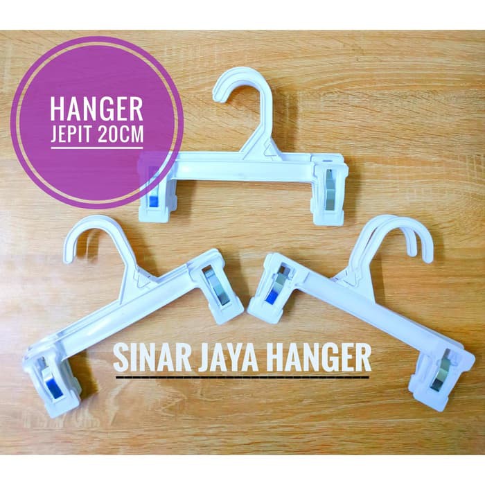 Hanger Jepit 20 cm | Gantungan Baju / Celana / Display Toko