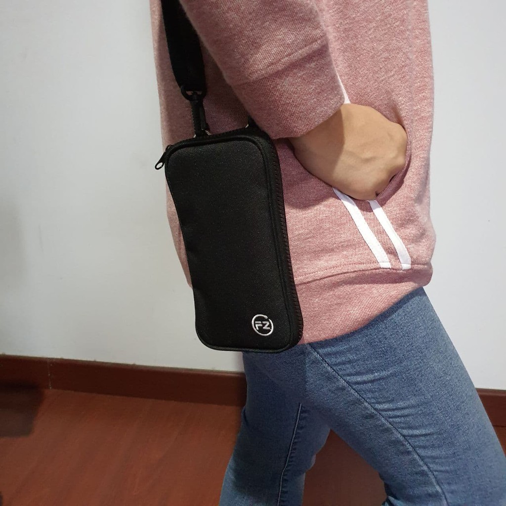 Dompet FZ Hanging Wallet HP Kartu Koin Dan Uang Gantung Leher Selempang Pria Wanita Serbaguna