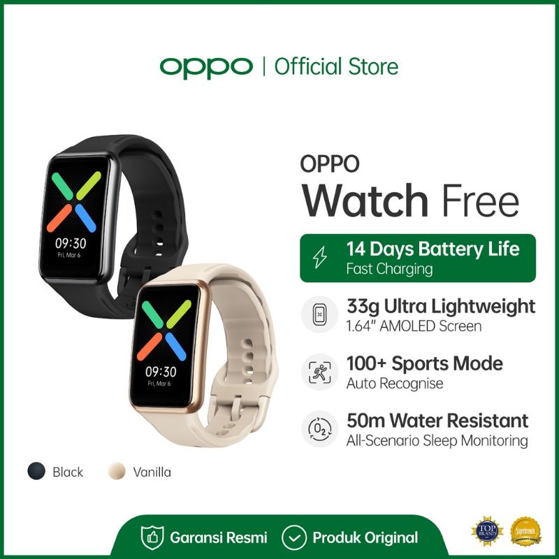Oppo Watch Free / Jam tangan pitar OPPO garansi resmi