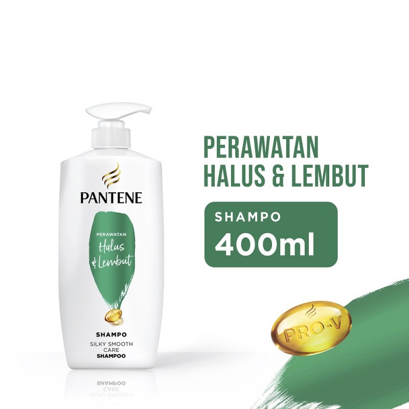 Pantene Shampo Shampoo Silky Smooth Care Halus &amp; Lembut - 400 ml