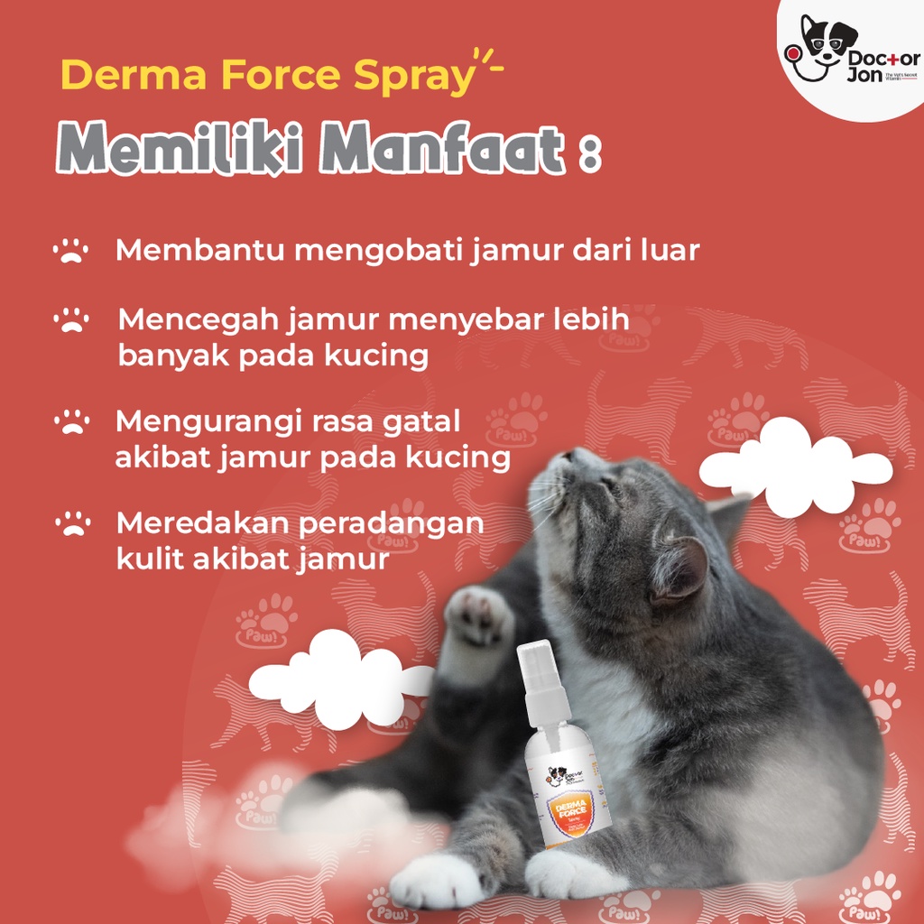 Anti Jamur Bulu dan Kulit Kucing / Doctor Jon Derma Force Spray