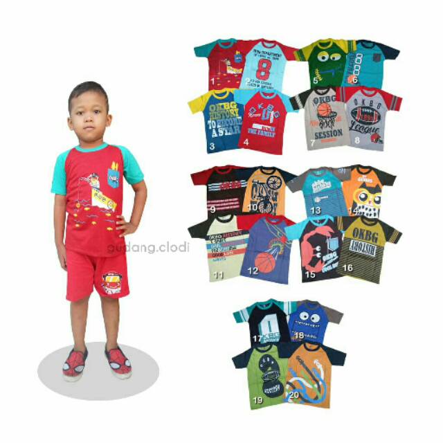 Kaos raglan anak 1-8tahun GUDANG.CLODI