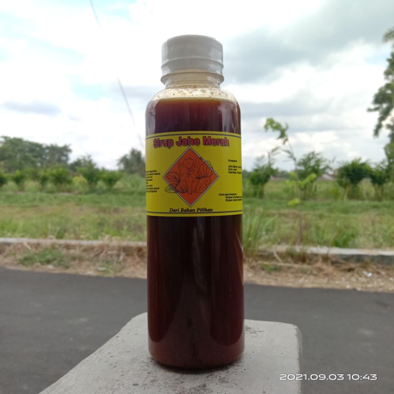 

Ekstrak jahe merah alami plus gula aren murni kemasan 250 ml