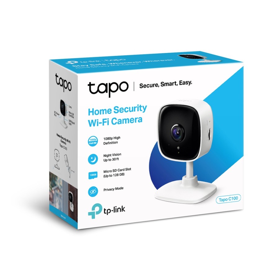 CCTV TP-LINK TAPO C100 Home Security Wi-Fi Camera 1080P - TP LINK C100