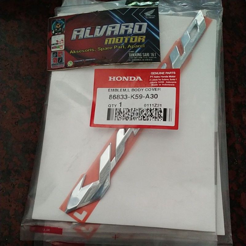 3d Emblem timbul 86833K59A30 vario 150 esp k59 original