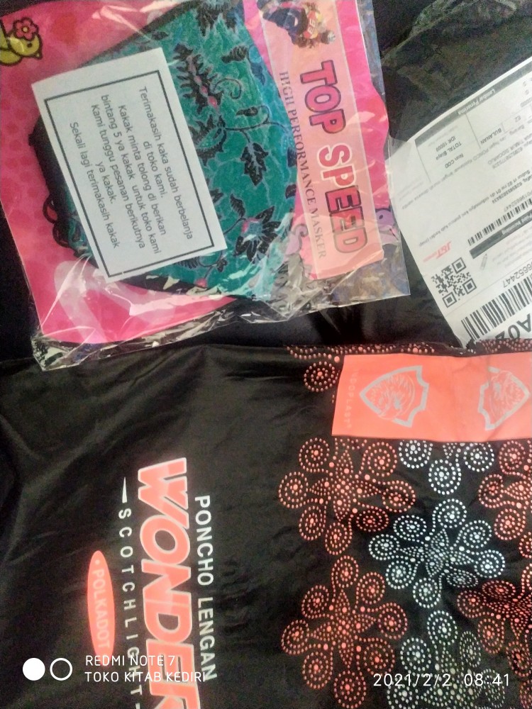 Jas Hujan Ponco Kelelawar Lengan Murah Dewasa Wanita Pria Terbaik Polkadot Batik Indoplast