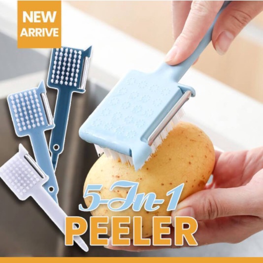 New Peeler Alat Dapur Serbaguna Parut Serut Sikat Buah Dan Sayur 5 In 1