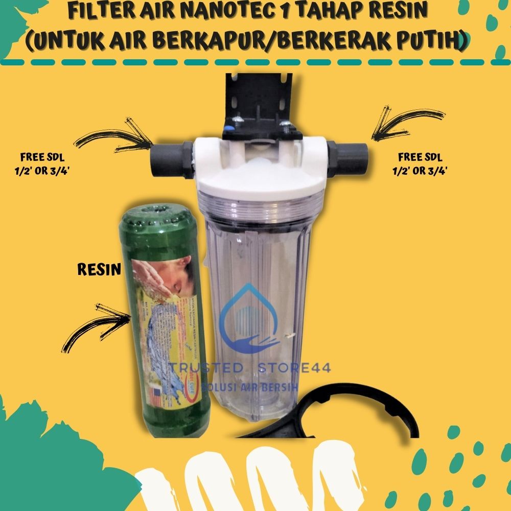 Jual Filter Saringan Penjernih Air Housing Nanotec 1 Tahap Resin ( Air