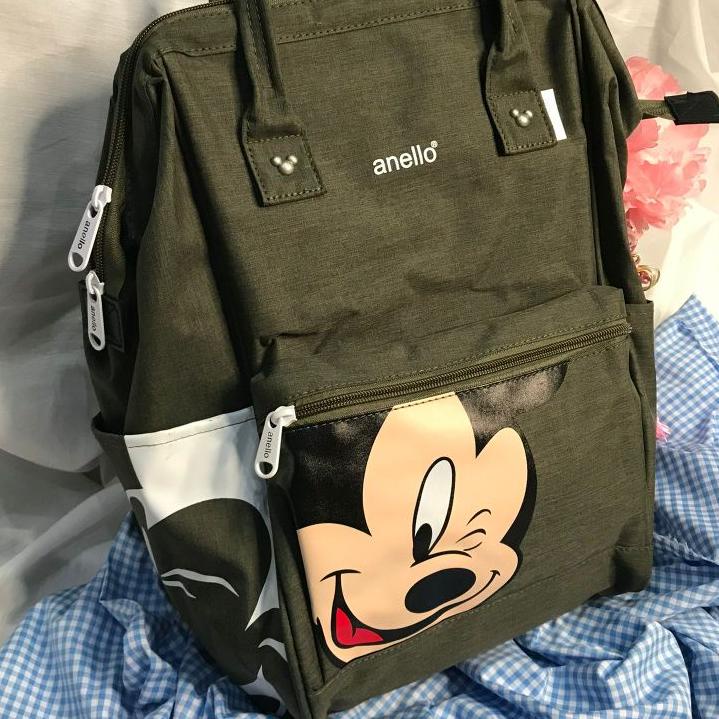 Wow Murah Meriah.. Tas Ransel Diaper Bag Anello Karakter Mickey Mouse Disney