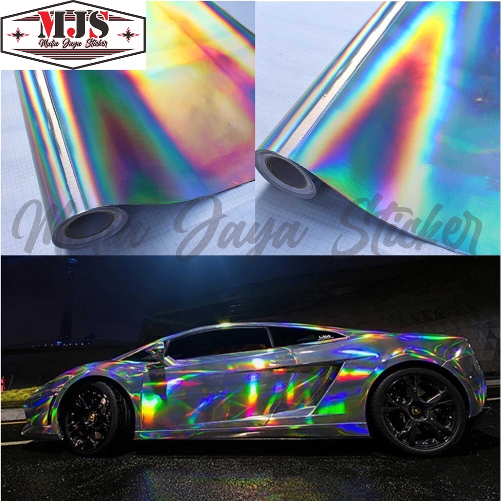 Sticker skotlet hologram laser max decal dan non label