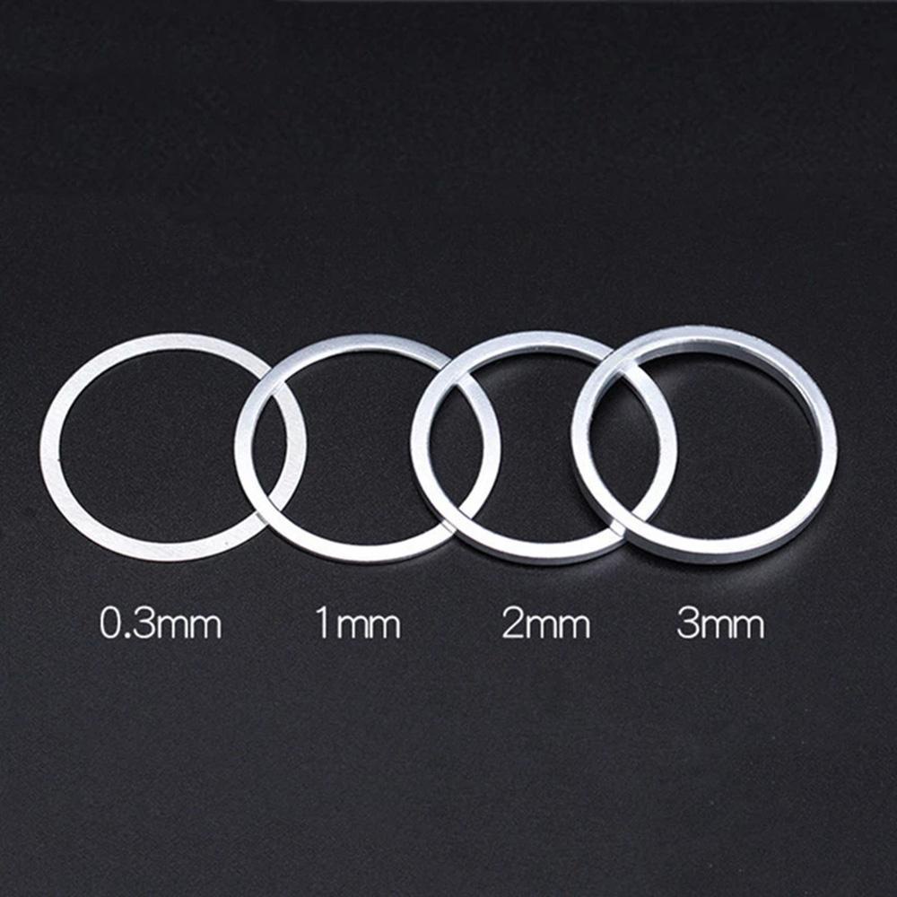 Lanfy Headset Sepeda Spacer 6 Pcs Aluminium Alloy Tuning Halus Sepeda Garpu Depan Bersepeda Aksesoris Gasket