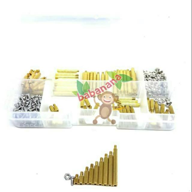 270pcs M2 Brass Standoff Spacer Nut Screw