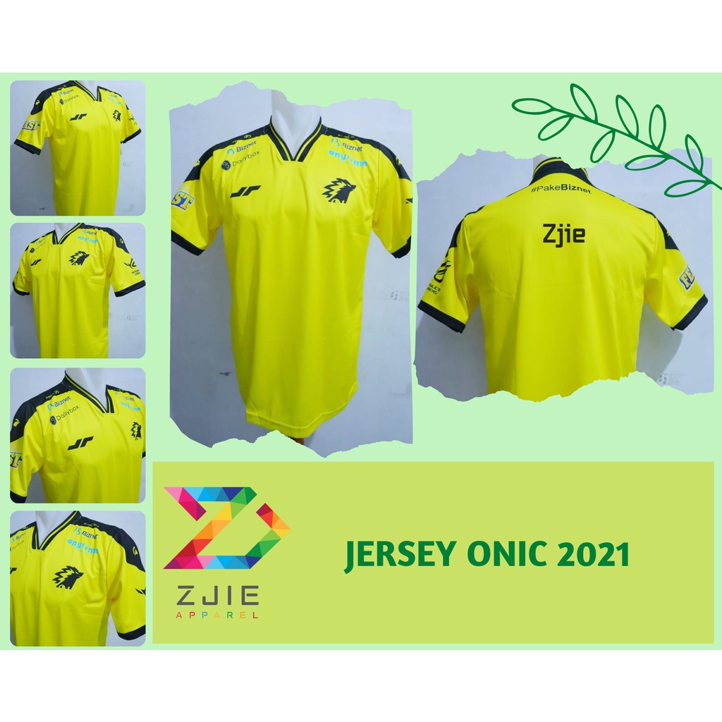 Jersey Kaos Baju Gaming ONIC 2021, PUBG,ML FREE NICK + STICKER