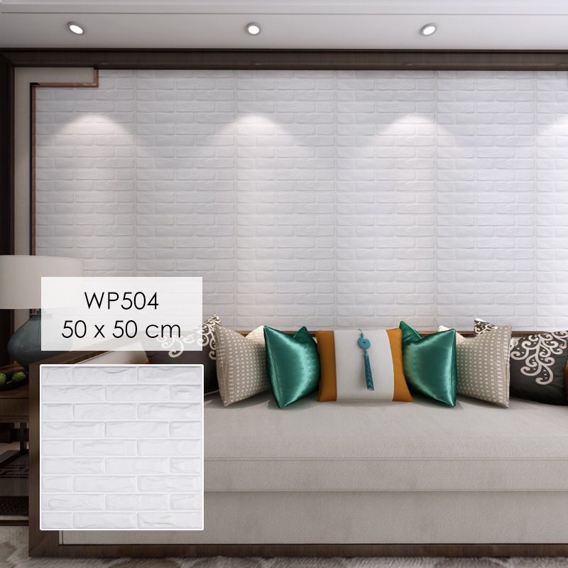 Wall Panel 3D Dinding Ornamen Bahan PVC Bisa Dibersihkan Motif Timbul MINIMAL ORDER 6 PCS-WP504 50x50cm