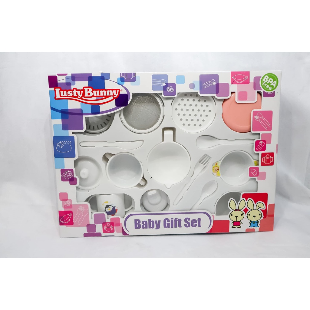 TEMPAT MAKAN BAYI 1SET - TAMPAT MAKAN BAYI LUSTY BUNNY