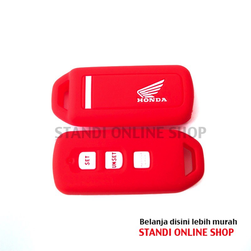 Kondom Kunci Silikon Remote Keyshirt Motor Honda All New Scoopy F1 Merah