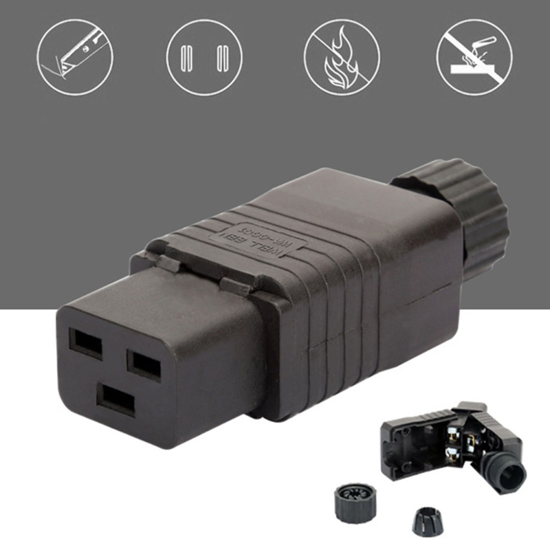 Cre IEC PDU UPS 16A 250VAC 320c 19colokan Conector IEC Conector IEC 320c19 C19 Plugue Female Conect Rewirable Socket Dur