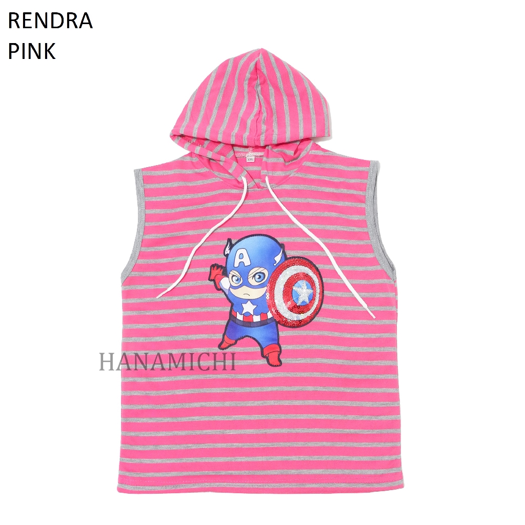 Hanamichi RENDRA Baju Hoodie Anak Lengan Pendek