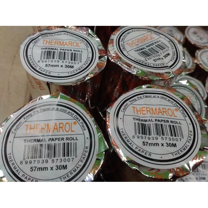 

Unik Thermal Paper Roll ukuran 57mmx30m, merk: Thermarol Diskon