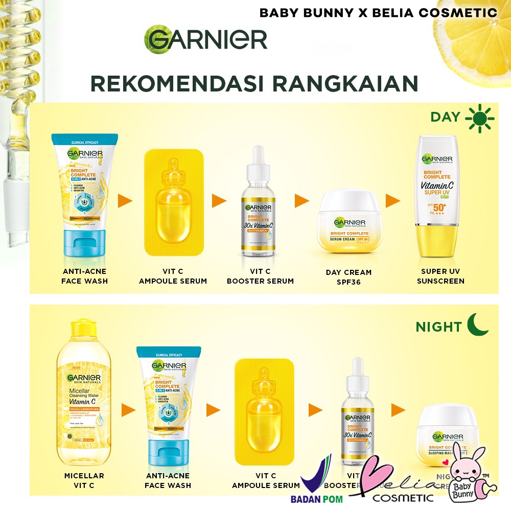 ❤ BELIA ❤ GARNIER Ampoule Serum Vitamin C 1,5Ml ECER | Bright Complete | Serum | BPOM