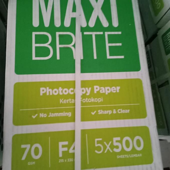 

kertas hvs F4 70 gram maxi 1 dus isi 5 rim KERTAS FOLIO