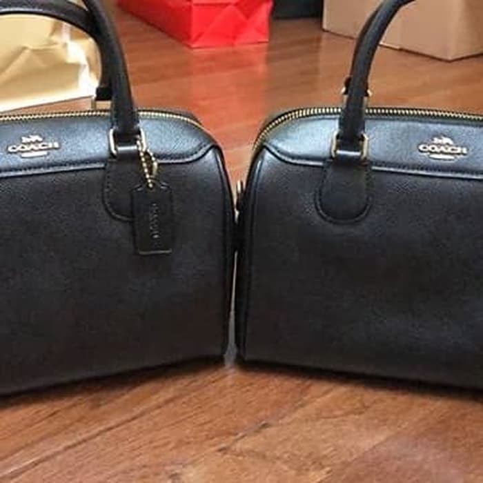 tas Coach mini bennett metallic midnight original