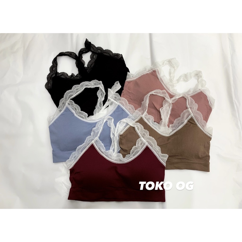 BRALETTE LACE BRA WANITA TANKTOP TANPA KAWAT PREMIUM 636 GUBALI PUTIH BARU BESTSELLER NYAMAN LEMBUT PUSH UP BRA BH REMAJA MINISET BUSA