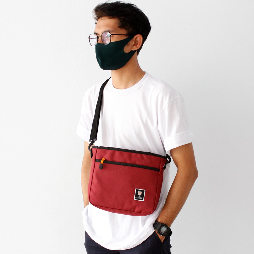 Tas Selempang Elbrus/R2 Bahu Pria Sekolah remaja terbaru murah cross body sling bag for men Sederhan