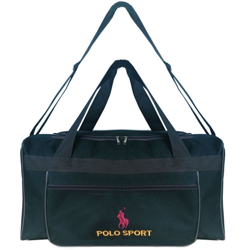 TRAVEL BAG POLO SPORT TFT BLACK Tas Travel Pria Wanita Tas Baju Tas Mudik Tas Pakaian Tas Liburan Dan Pulang Kampung Volume Hingga 65Liter