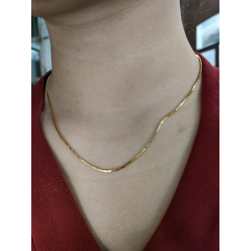 Kalung Emas 17K - panjang 5.75 gr Kadar 750 - 820