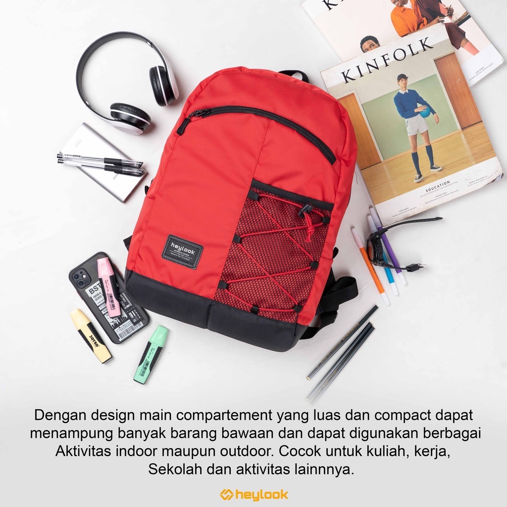 Tas Ransel Laptop Kerja Sekolah Pria Anti Air Tas Punggung Laptop Waterproof Premium Stylish Keren Fashionable