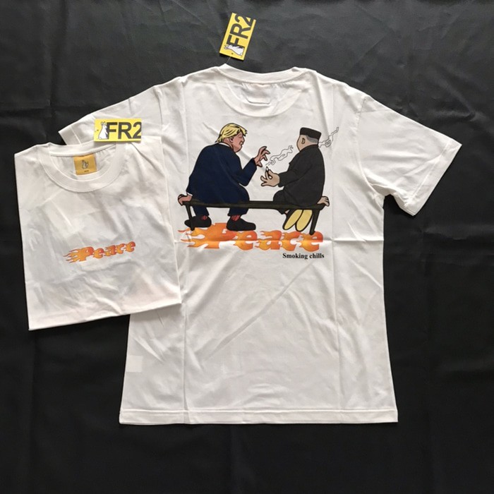 DVS0073 FR2 Fucking Rabbit The New Peace Day SS Tshirt White ORIGINAL