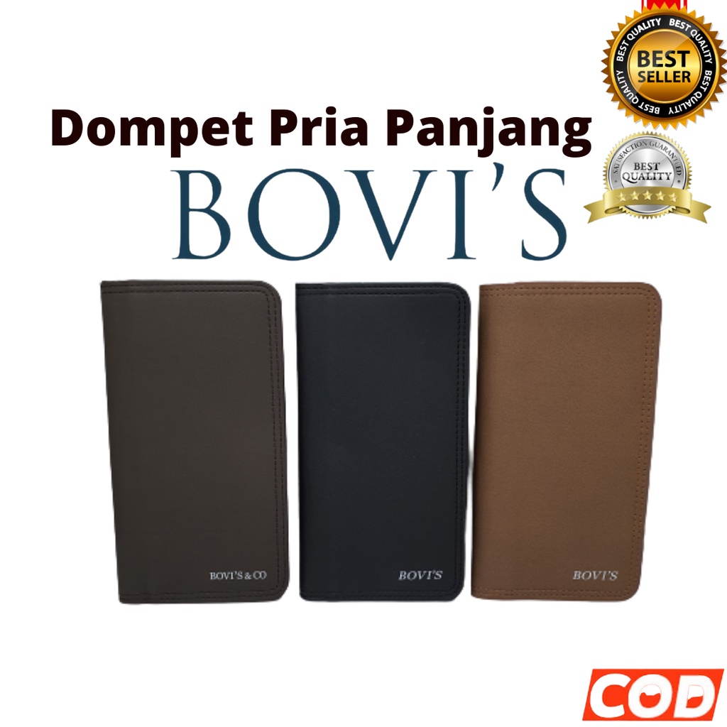 Dompet Pria Panjang Kulit Polos Murah Keren Original | Dompet Cowok Panjang Branded (27160-3)