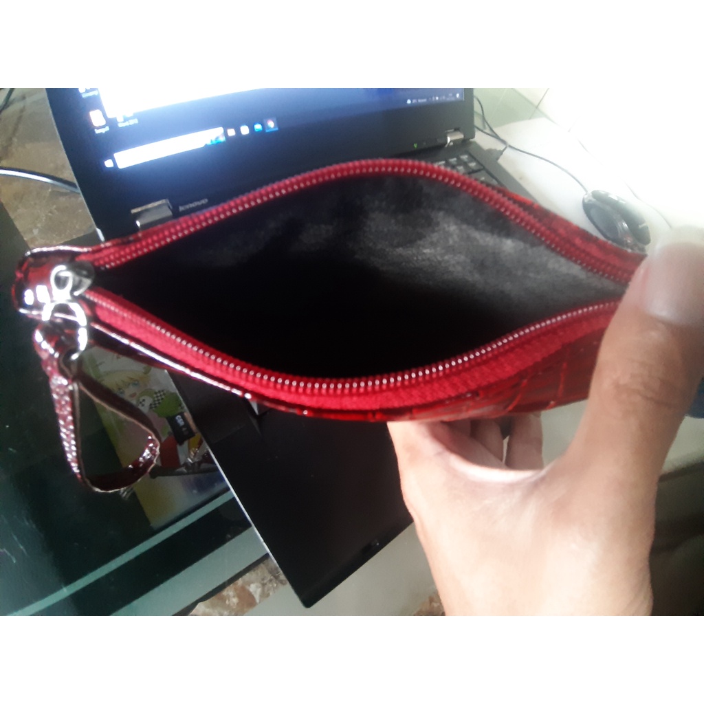 Dompet Wanita / Pouch Kartu Hp Koin Motif Kulit Buaya