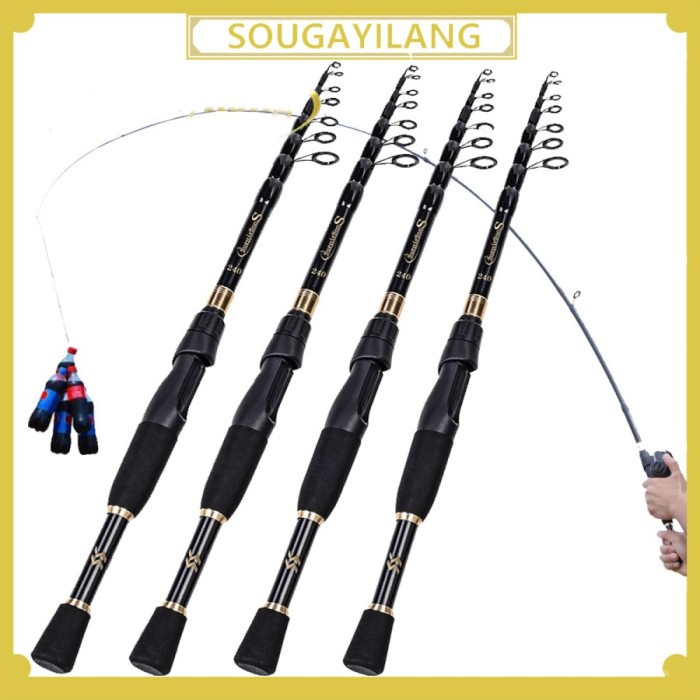 SOUGAYILANG Telescopic Fishing Rod Carbon Fiber Fishing Rod