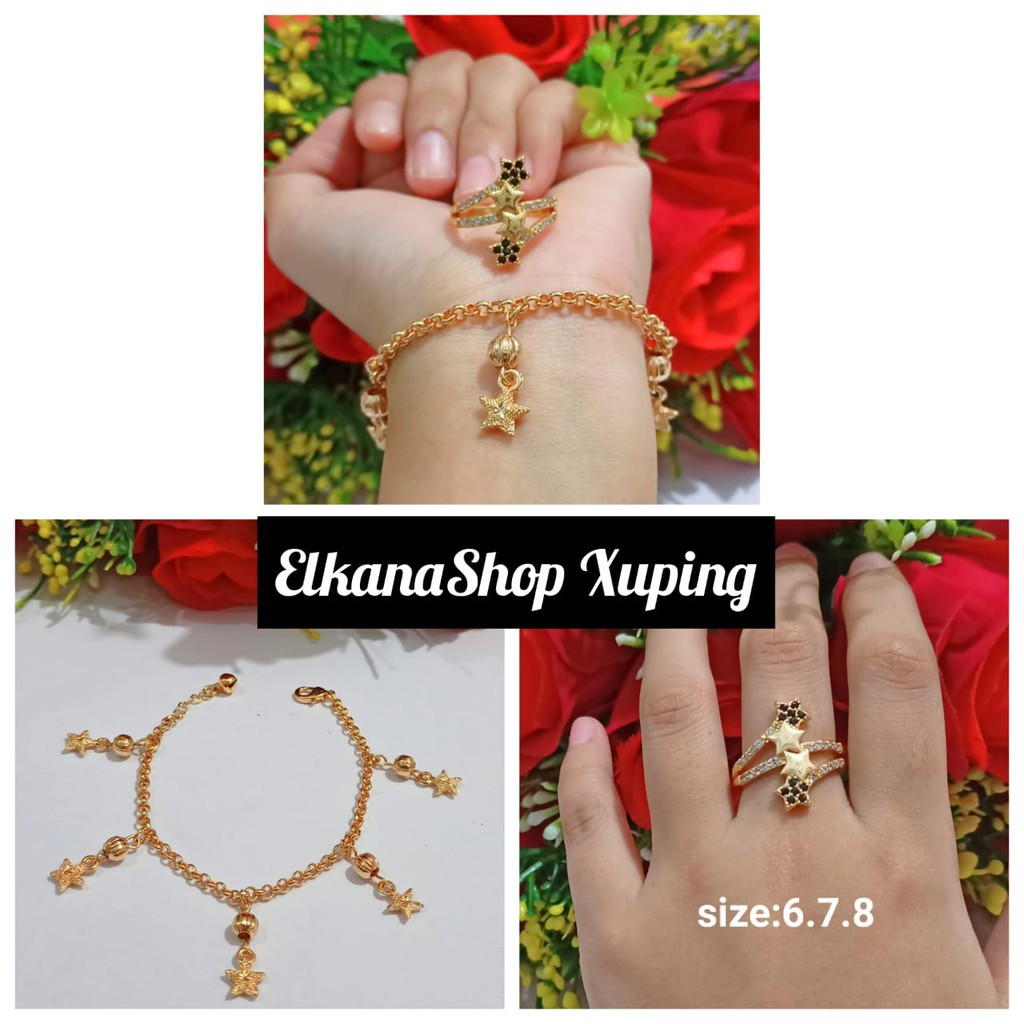 Gelang nuri dewasa free cincin xuping COD