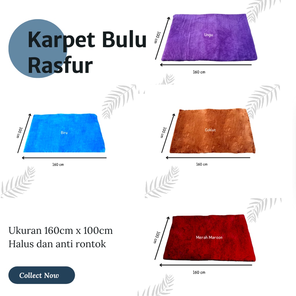 Karpet Bulu Super Lembut Ukuran 160cm x 100cm