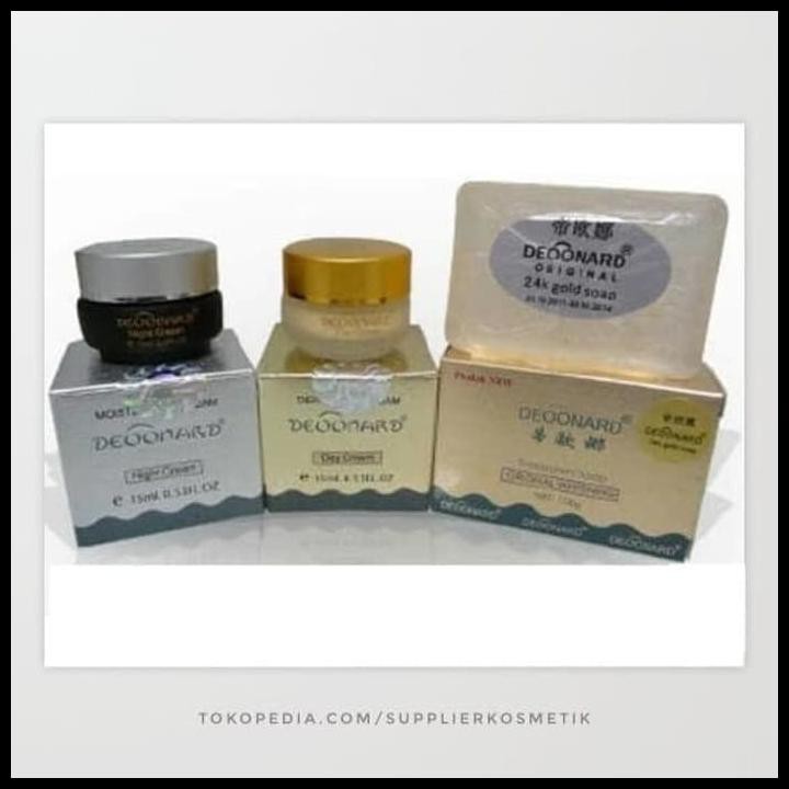 TERLARIS CREAM DEOONARD GOLD SET + SABUN DEOONARD GOLD