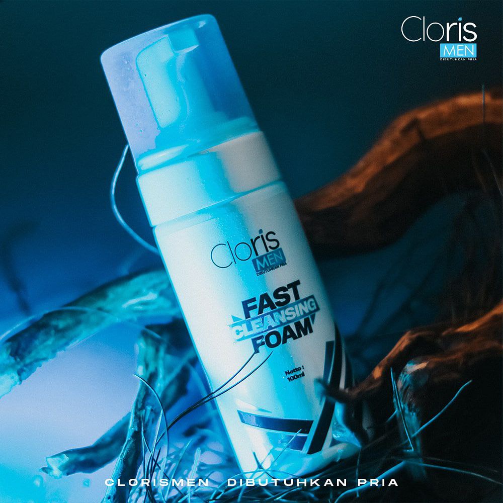 Clorismen FAST CLEANSING FOAM Skincare Sabun Muka Pembersih Wajah Pria Berminyak Komedo Original