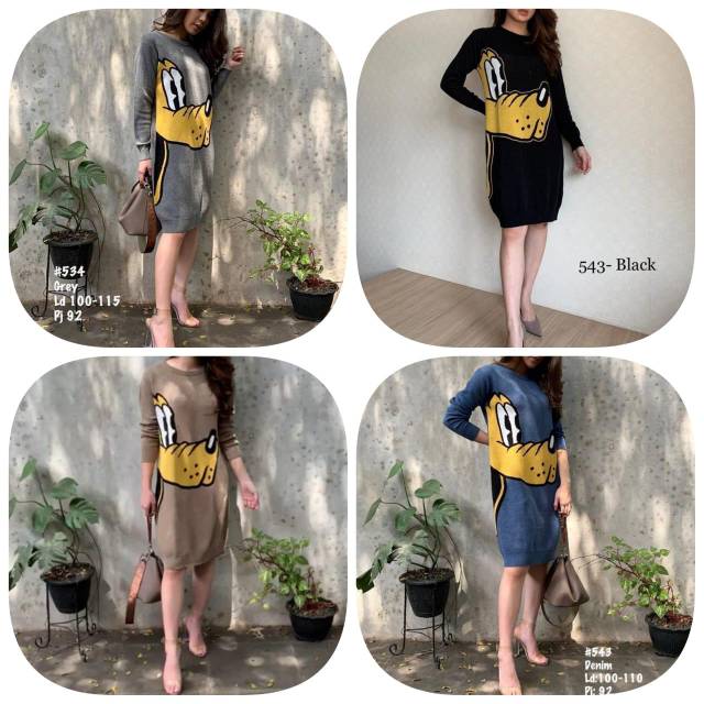 Tunik rajut model motif all size