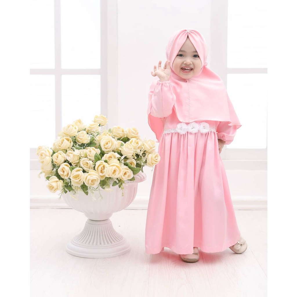 Gamis Anak Perempuan Gamis Anak Warna Putih Anak 1-10 Tahun Gamis Putih Manasik Haji