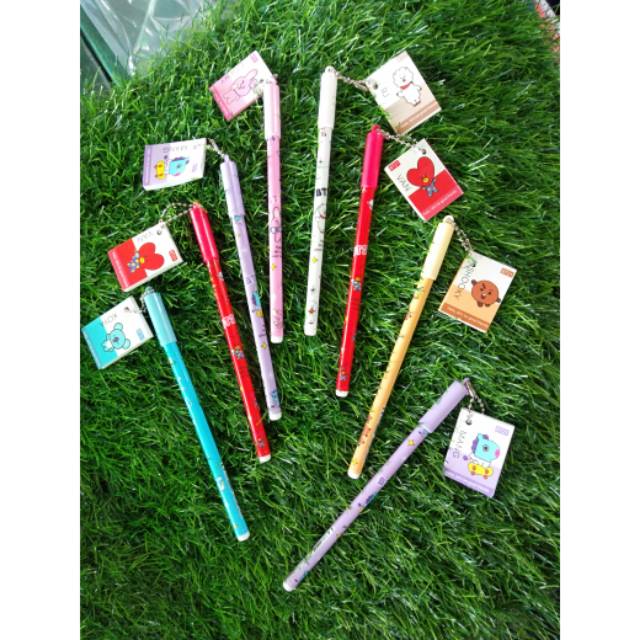 

Pen GeL BTS 21 karakter kartun isi 12 pcs