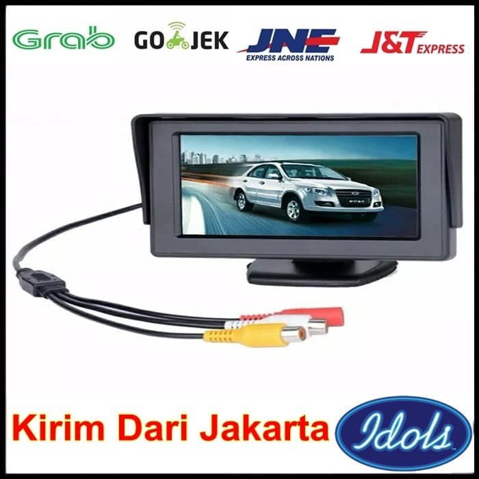 CAR MONITOR 4.3 Inch TFT LCD untuk DVD CCTV Kamera Parkir Mobil