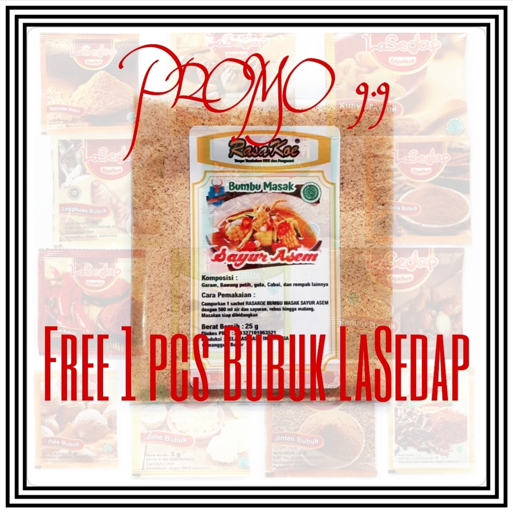 

Rasakoe Bumbu Masak Sayur Asem Non MSG 25 gr