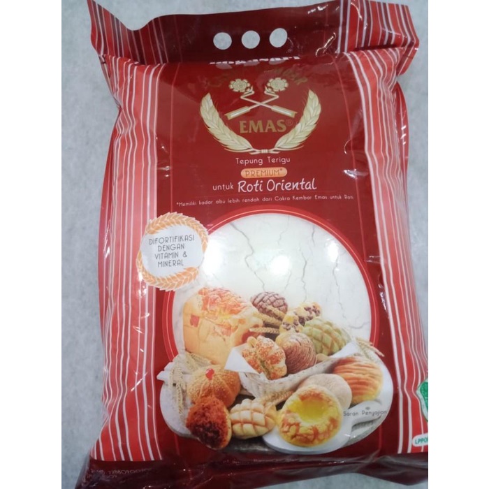 

Tepung Cakra Kembar Emas Roti Oriental 5 Kg