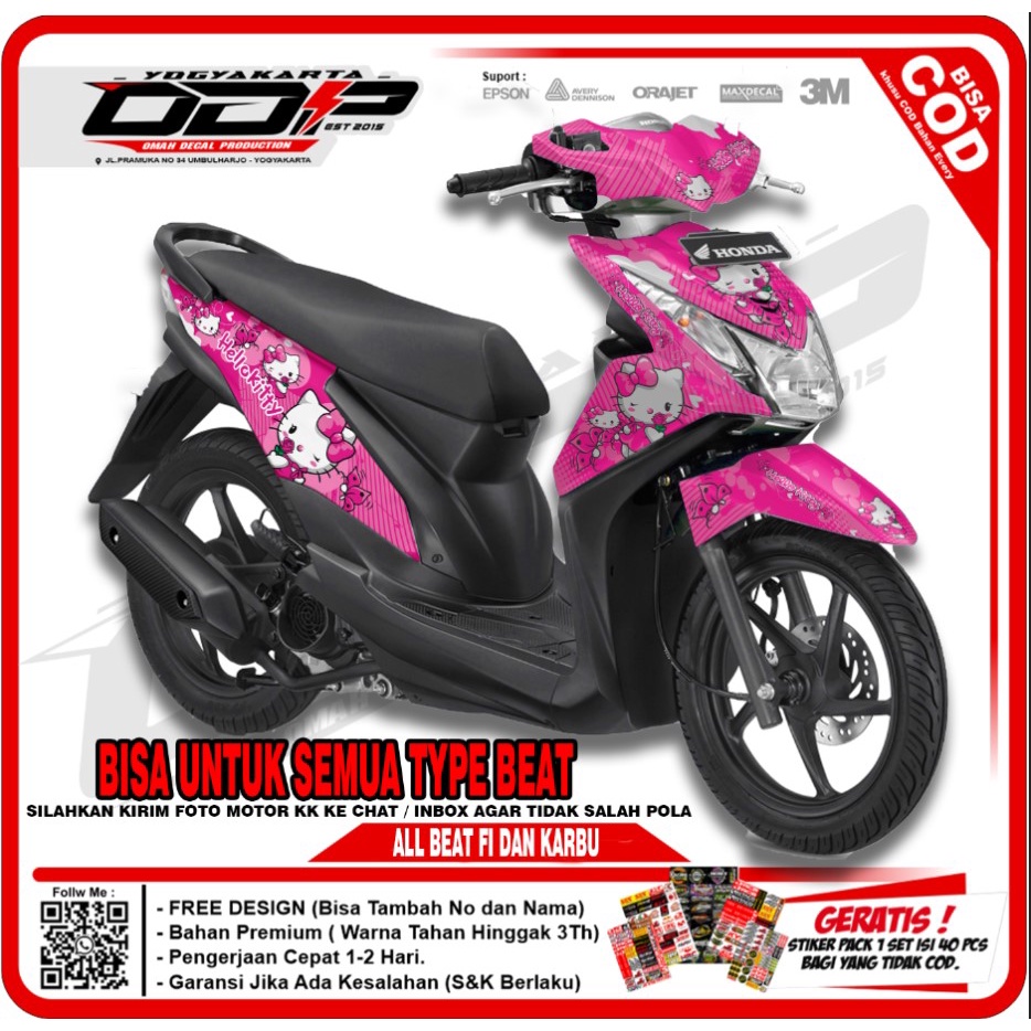 ⭐⭐⭐⭐⭐ decal beat fi full body dekal stiker striping honda BIT street 2021 ESP DELUX TERBARU KARB OMA